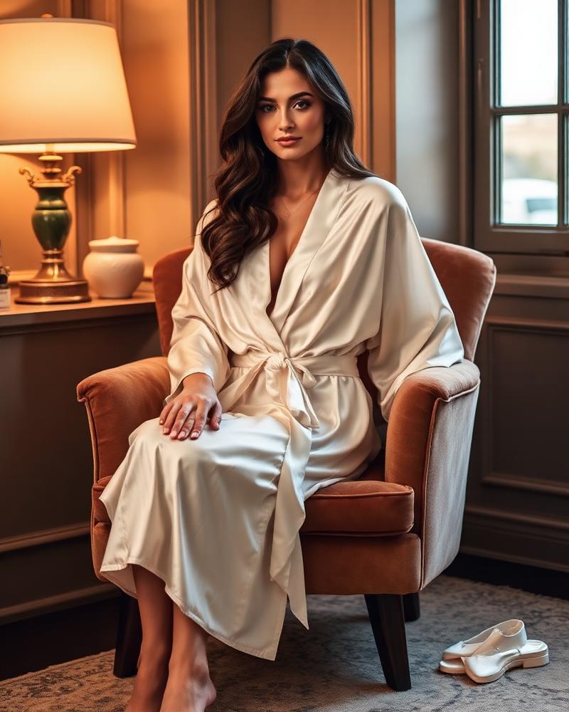 Ivory Silk Robe